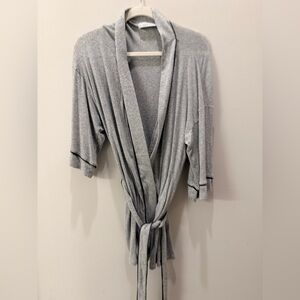Women's Lightweight Gray Robe - Soft Lounge Wrap